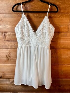 Revamped White Lace Romper with Crochet Waist